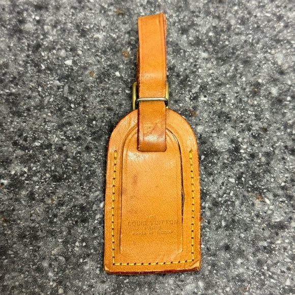 Authentic Louis Vuitton Mini Small Luggage Tag Vachetta Leather Bag Vintage - Picture 1 of 7